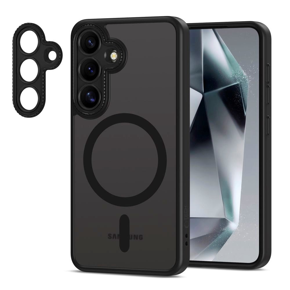 Samsung Galaxy S25 Tech-Protect MagCam Deksel - MagSafe Kompatibel - Matt Svart