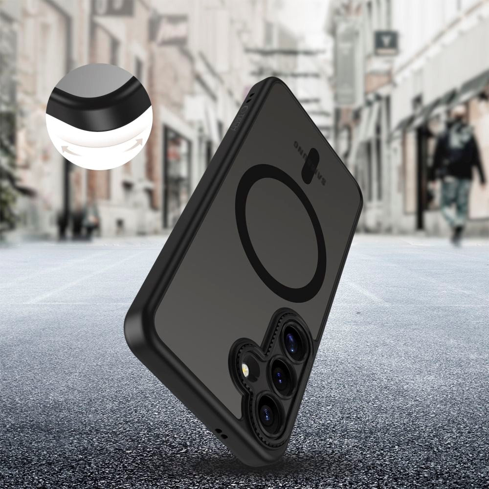 Samsung Galaxy S25 Tech-Protect MagCam Deksel - MagSafe Kompatibel - Matt Svart