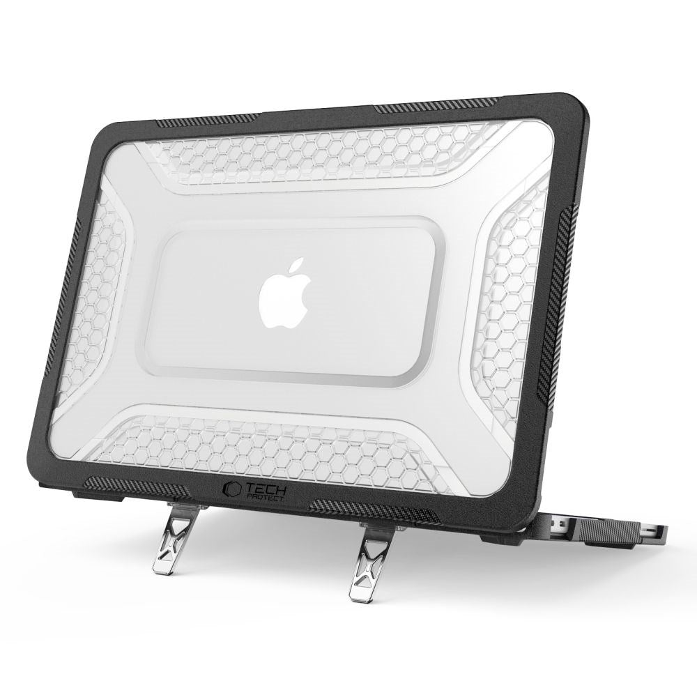 MacBook Neo 13 A18 (2026) Tech-Protect Kevlar Pro Deksel - Svart / Gjennomsiktig