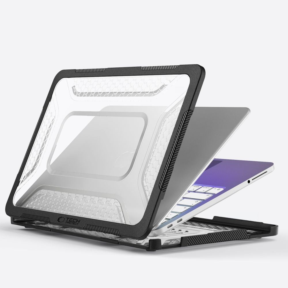 MacBook Neo 13 A18 (2026) Tech-Protect Kevlar Pro Deksel - Svart / Gjennomsiktig