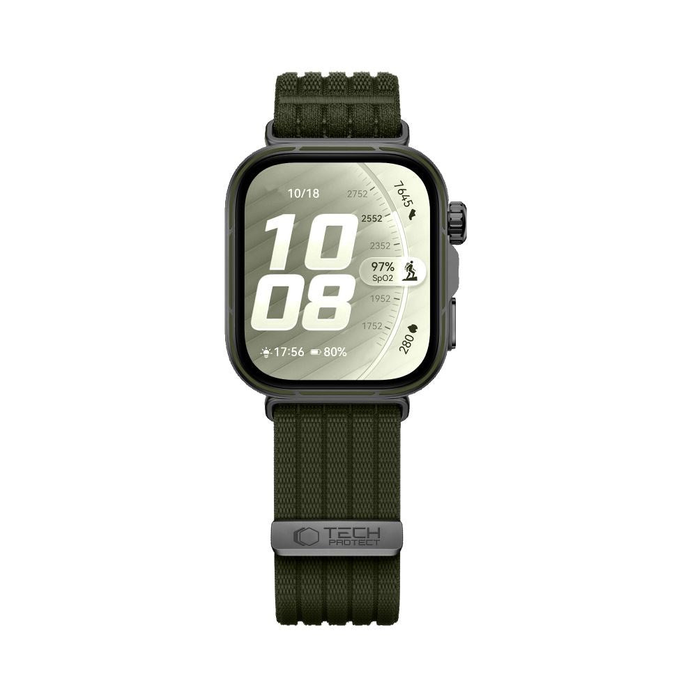 Huawei Watch Fit 5 Pro / 5 / 4 Pro / 4 / 3 Tech-Protect Nylon Rem - Grønn