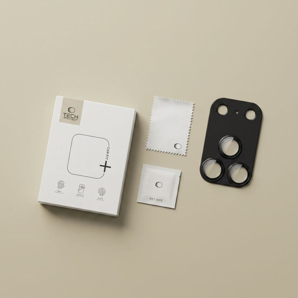 iPhone 18 Pro Tech-Protect CamFull Fit+ Kameralinsebeskyttelsesglass - Svart
