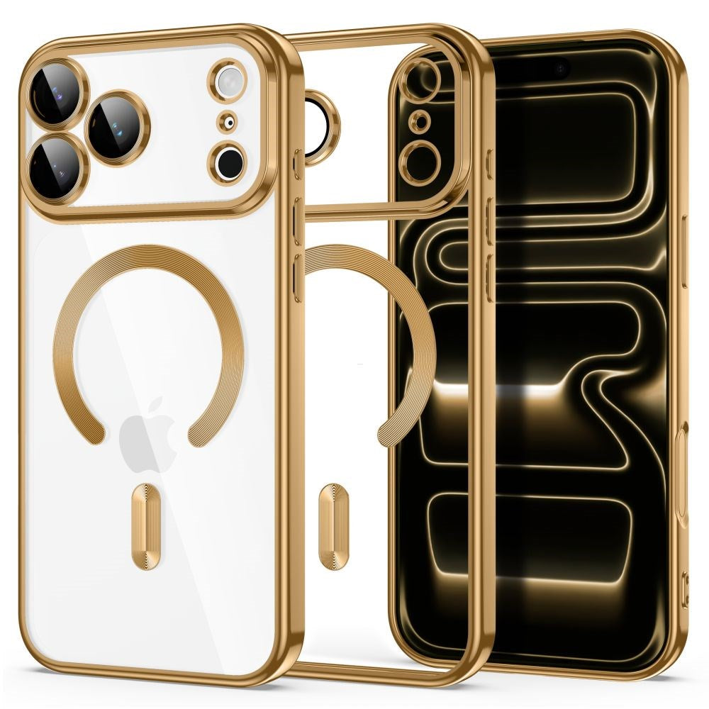 iPhone 18 Pro Max / 17 Pro Max Tech-Protect MagFlex Deksel - MagSafe Kompatibel - Gjennomsiktig / Gull