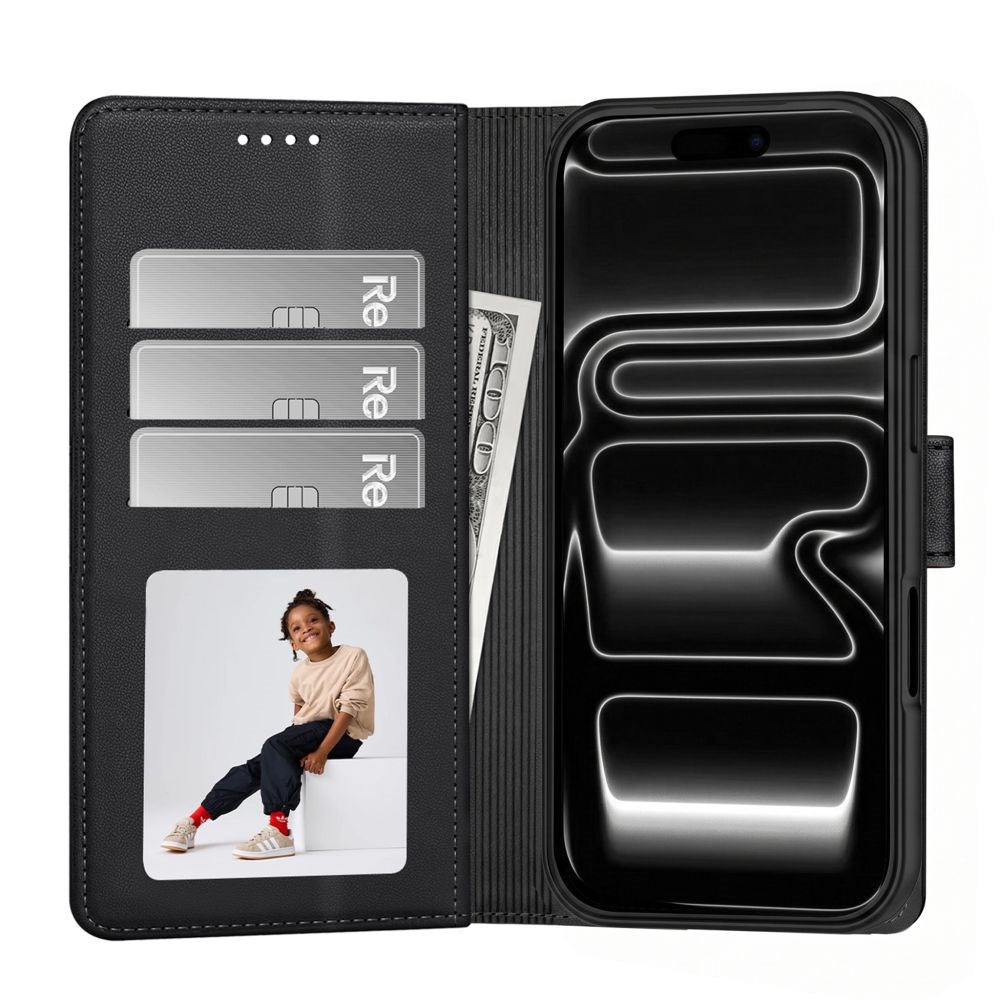 iPhone 18 Pro Max / 17 Pro Max Tech-Protect Wallet Flip Deksel - MagSafe Kompatibel - Svart