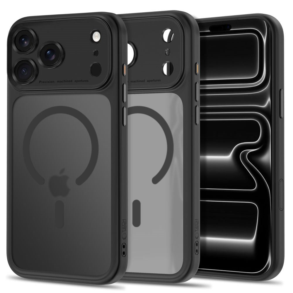 iPhone 18 Pro / 17 Pro Tech-Protect MagPeak Deksel - MagSafe Kompatibel - Matt Svart
