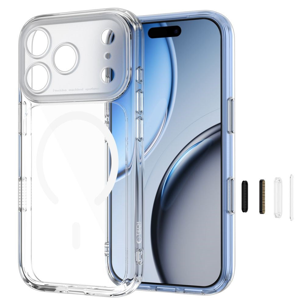 iPhone 18 Pro Max / 17 Pro Max Tech-Protect MagPeak CC Deksel - MagSafe Kompatibel - Gjennomsiktig