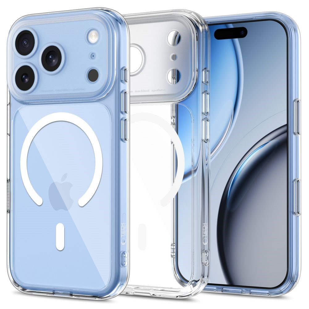 iPhone 18 Pro Max / 17 Pro Max Tech-Protect MagPeak CC Deksel - MagSafe Kompatibel - Gjennomsiktig