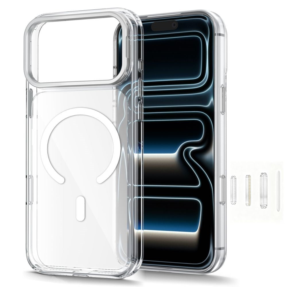 iPhone 18 Pro / 17 Pro Tech-Protect MagStand CC Deksel - MagSafe Kompatibel - Gjennomsiktig
