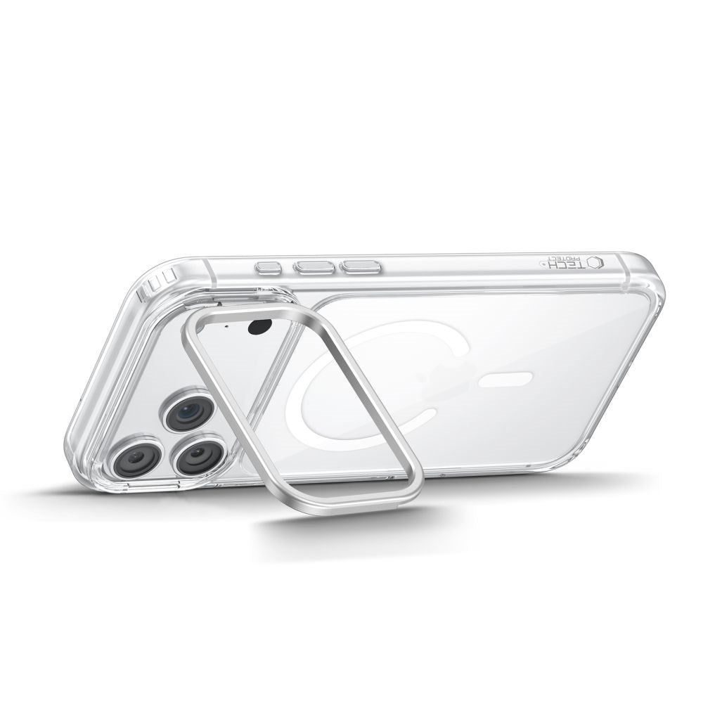 iPhone 18 Pro Max / 17 Pro Max Tech-Protect MagStand CC Deksel - MagSafe Kompatibel - Gjennomsiktig