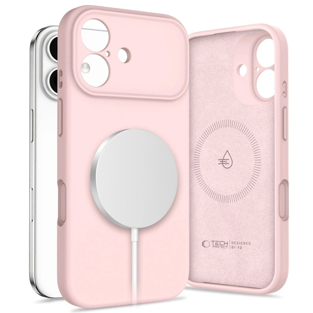 iPhone 17 Tech-Protect Silicone Deksel - MagSafe Kompatibel - Rosa