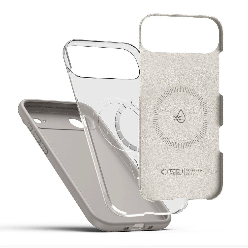 iPhone Air Tech-Protect Silicone Deksel - MagSafe Kompatibel - Grå