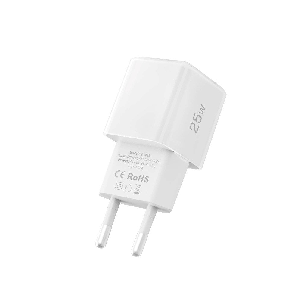 Tech-Protect NCM25 Vegglader med 25W - 1 x USB-C - Hvit