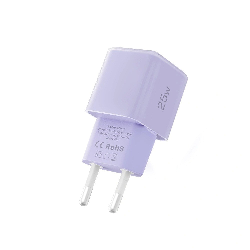 Tech-Protect NCM25 Vegglader med 25W - 1 x USB-C - Lilla
