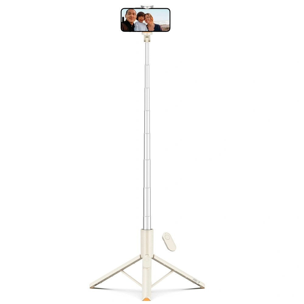 Tech-Protect Bluetooth Selfie Stick Tripod - Beige