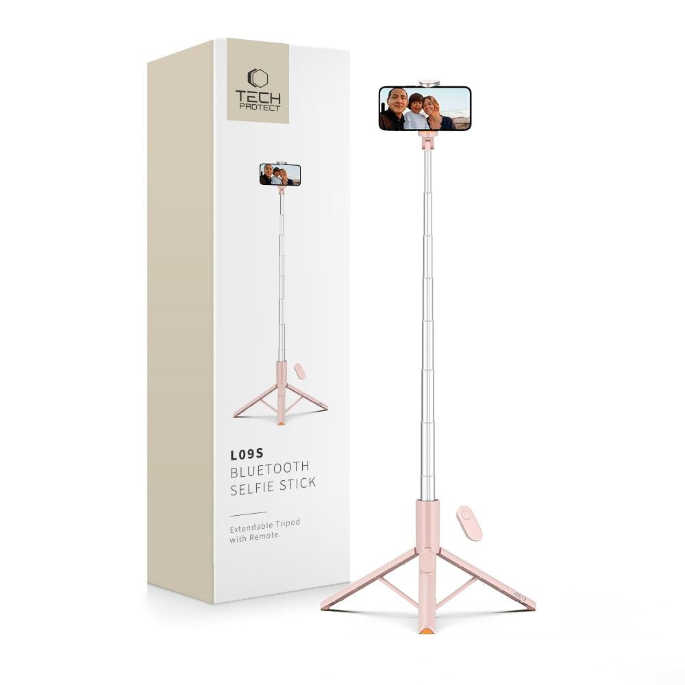 Tech-Protect Bluetooth Selfie Stick Tripod - Rosa