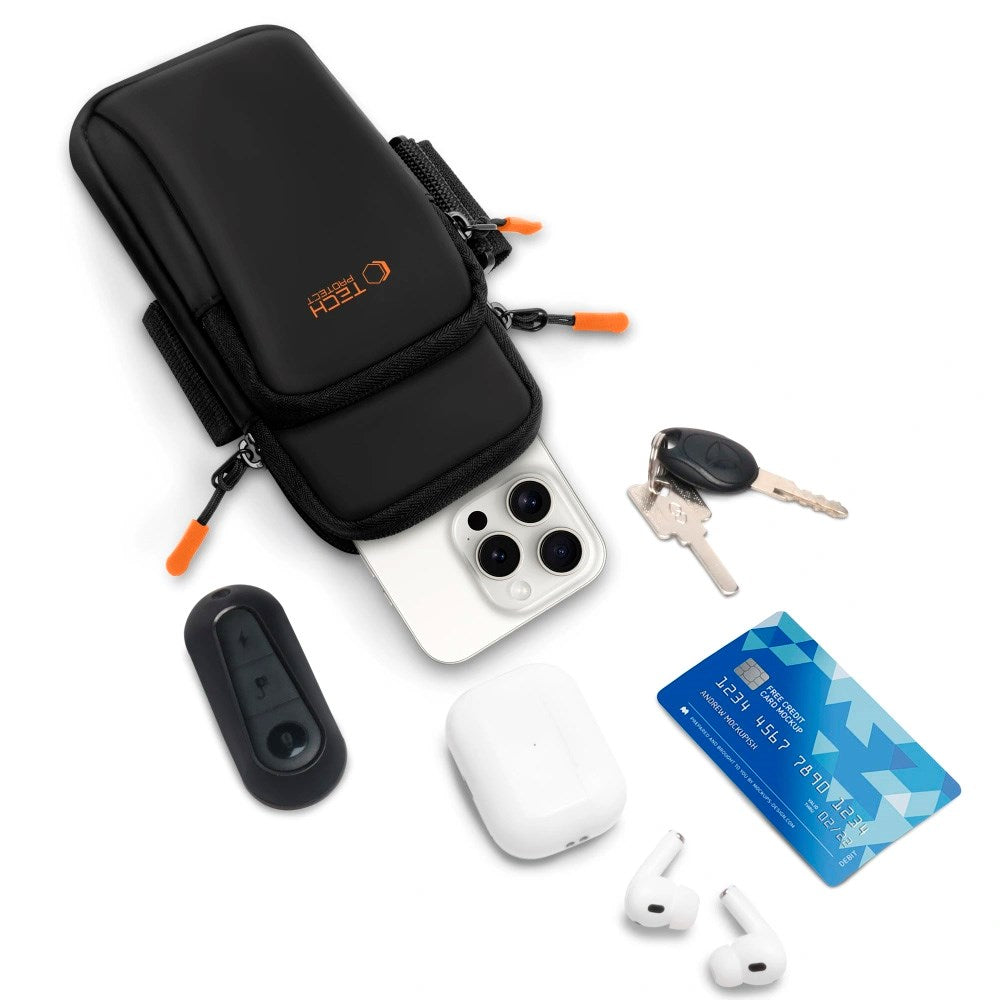 Tech-Protect Løpearmbånd - Universal - Svart / Oransje