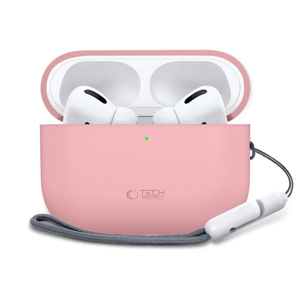 Apple AirPods Pro (3. Gen) Tech-Protect Silikondeksel med Stropp - Rosa