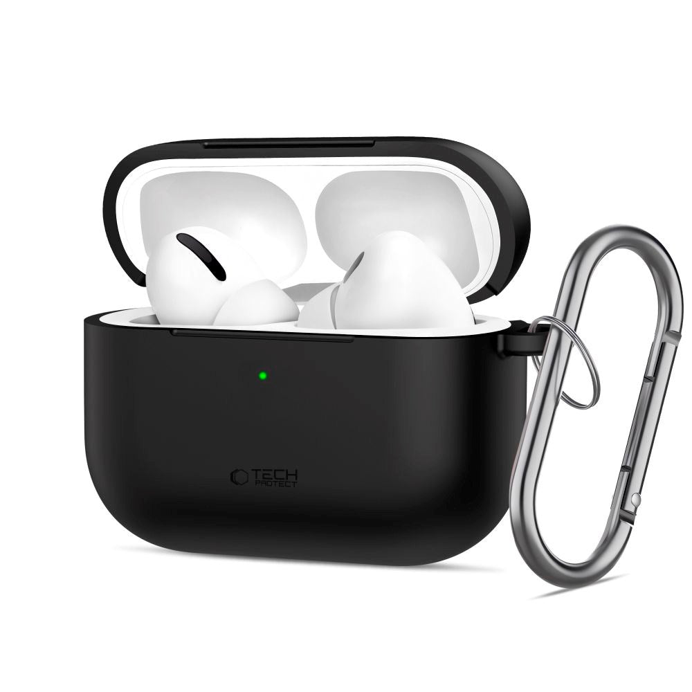 Apple AirPods Pro (3. gen.) Tech-Protect Silicone Hook Deksel - Svart