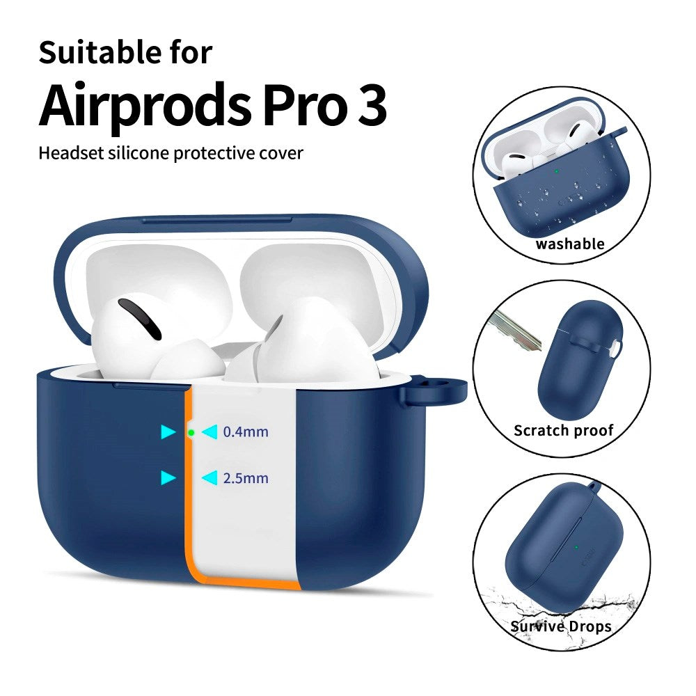Apple AirPods Pro (3. gen.) Tech-Protect Silicone Hook Deksel - Mørkblå