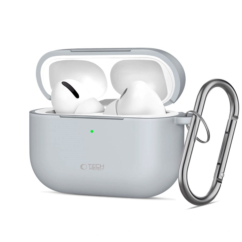 Apple AirPods Pro (3. gen.) Tech-Protect Silicone Hook Deksel - Grå