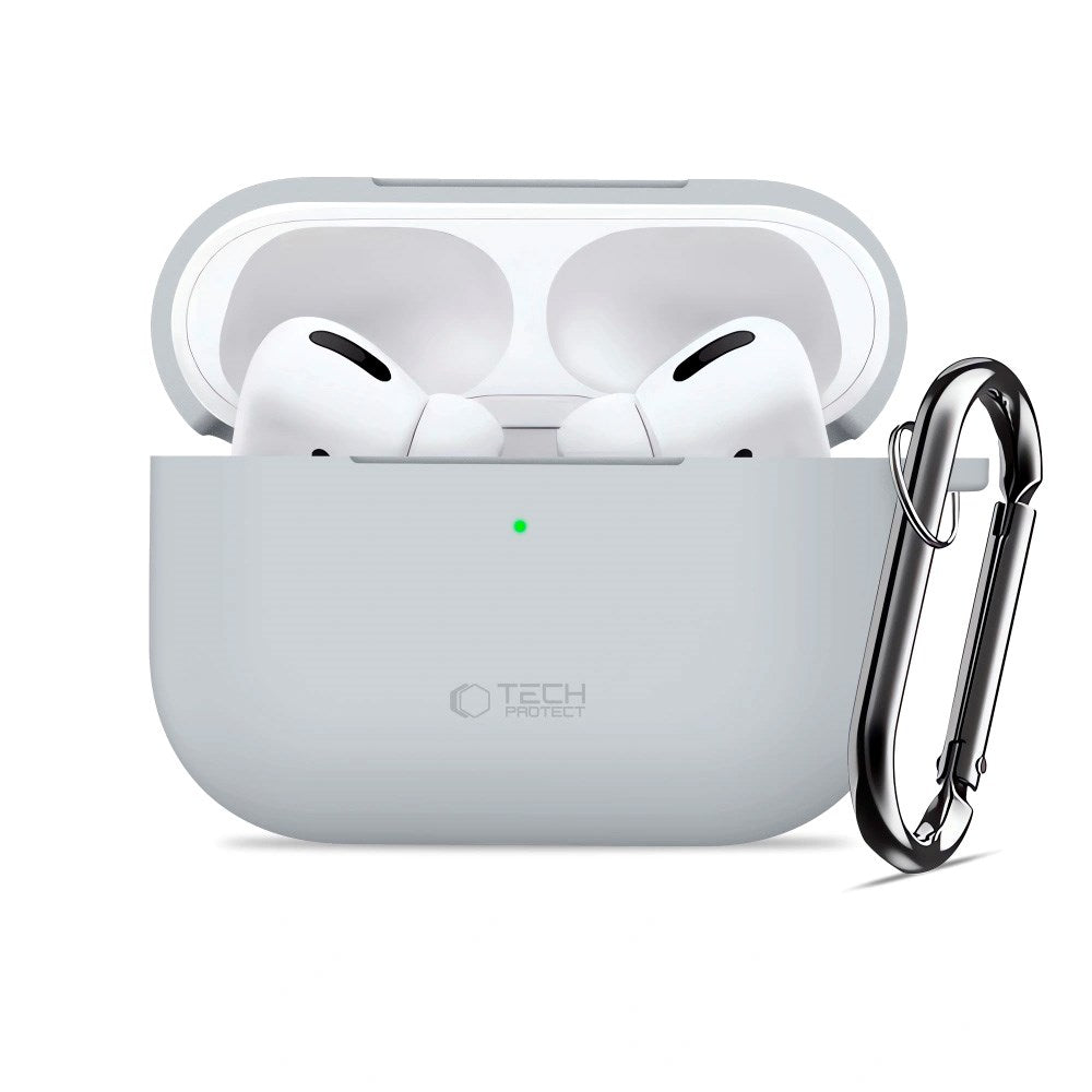 Apple AirPods Pro (3. gen.) Tech-Protect Silicone Hook Deksel - Grå