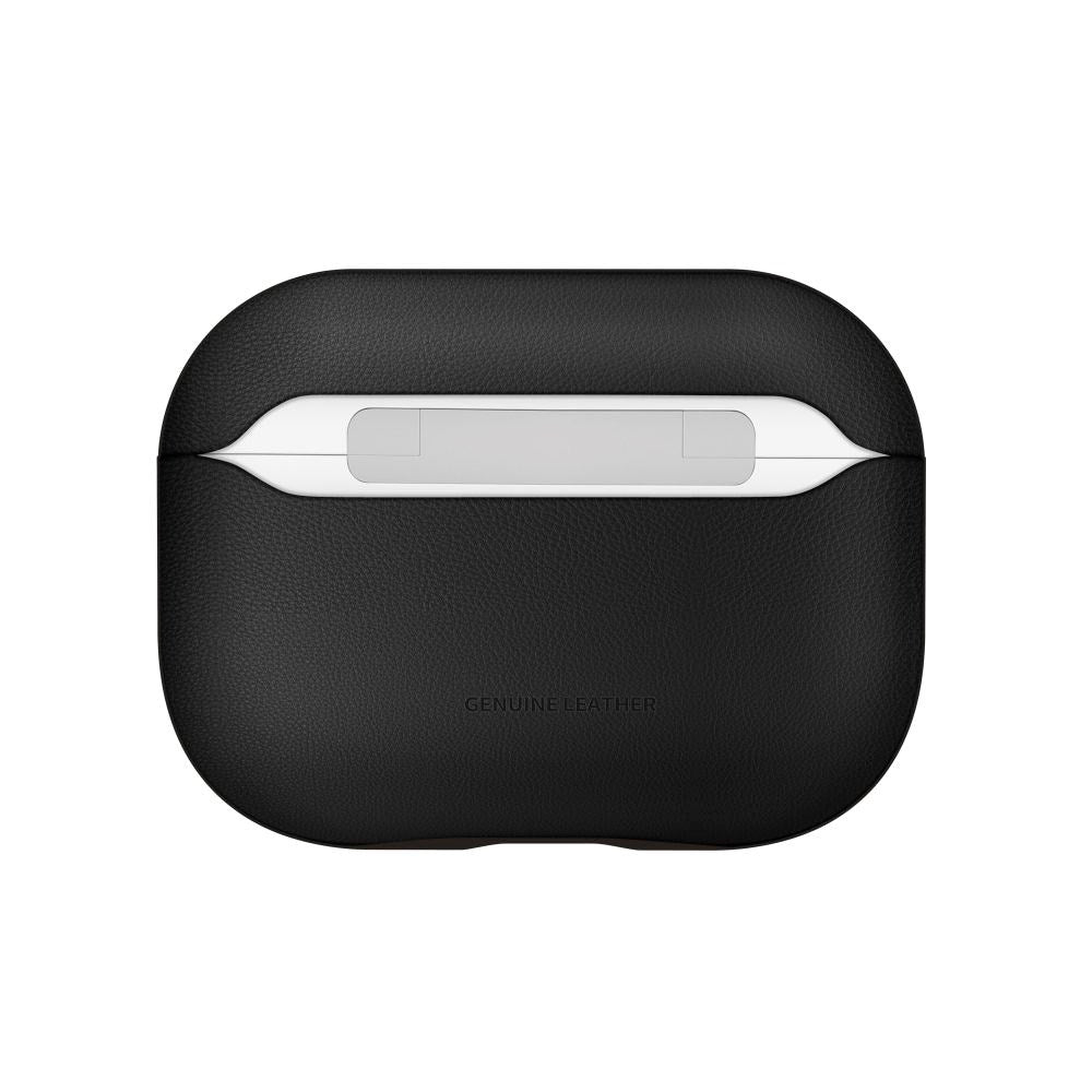 Apple AirPods Pro (3. gen.) Tech-Protect NaturalFit Kunstskinn Deksel m. Rem - Svart