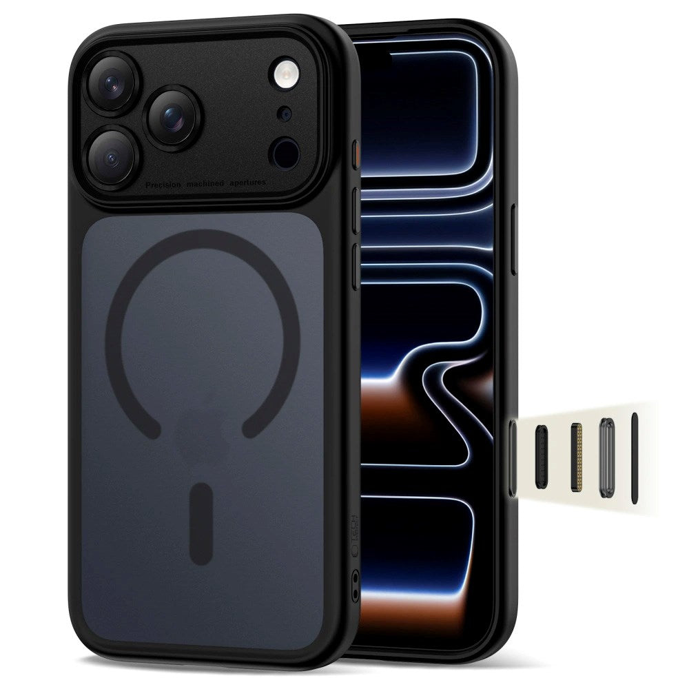 iPhone 17 Pro Max Tech-Protect Magpeak Deksel - MagSafe Kompatibel - Matte Black