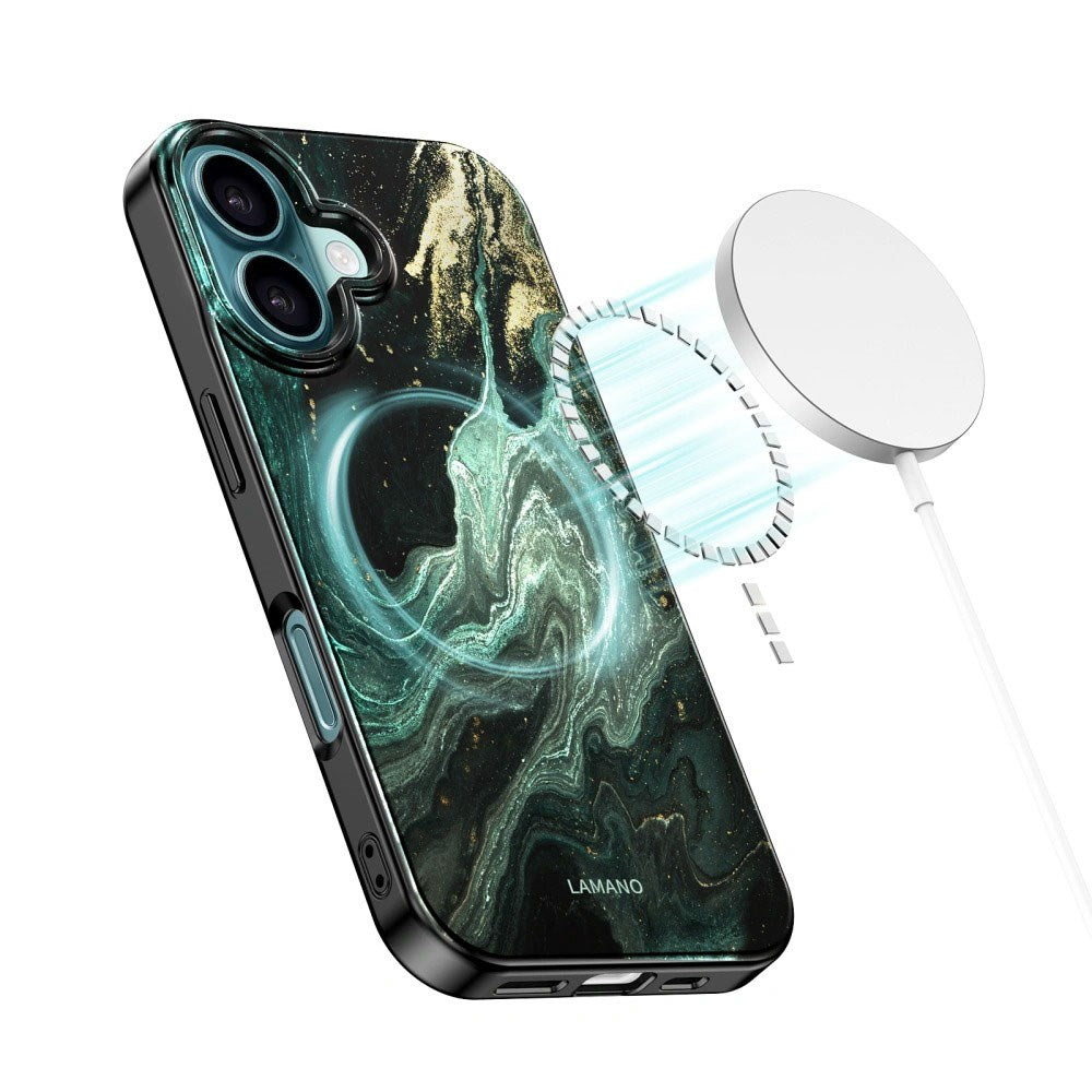 iPhone 16 Tech-Protect Lamano Deksel - MagSafe Kompatibel - Verde Aura