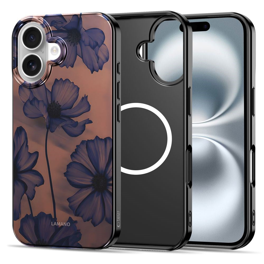 iPhone 16 Tech-Protect Lamano Deksel - MagSafe Kompatibel - Velvet Night
