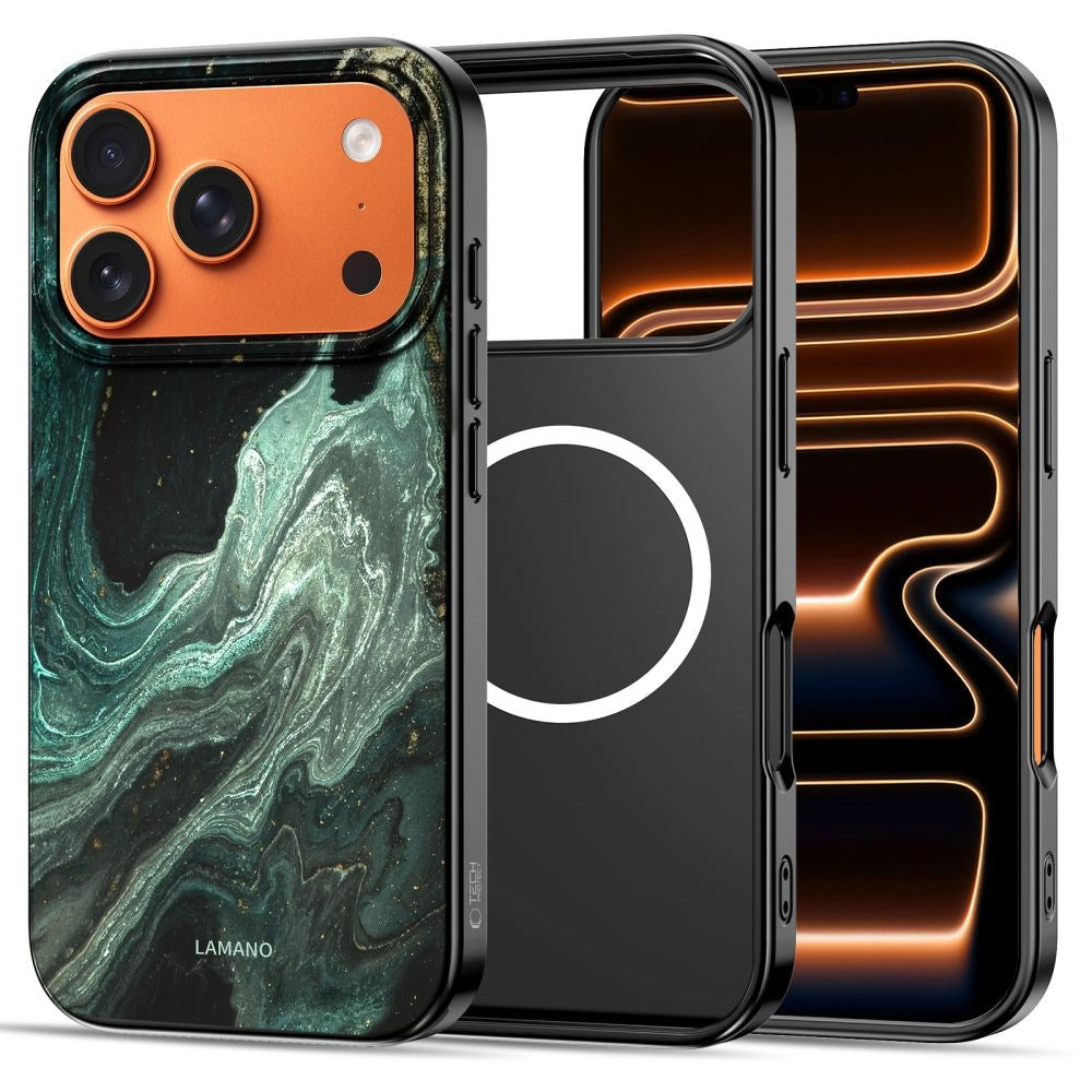 iPhone 17 Pro Tech-Protect Lamano Deksel - MagSafe Kompatibel - Verde Aura