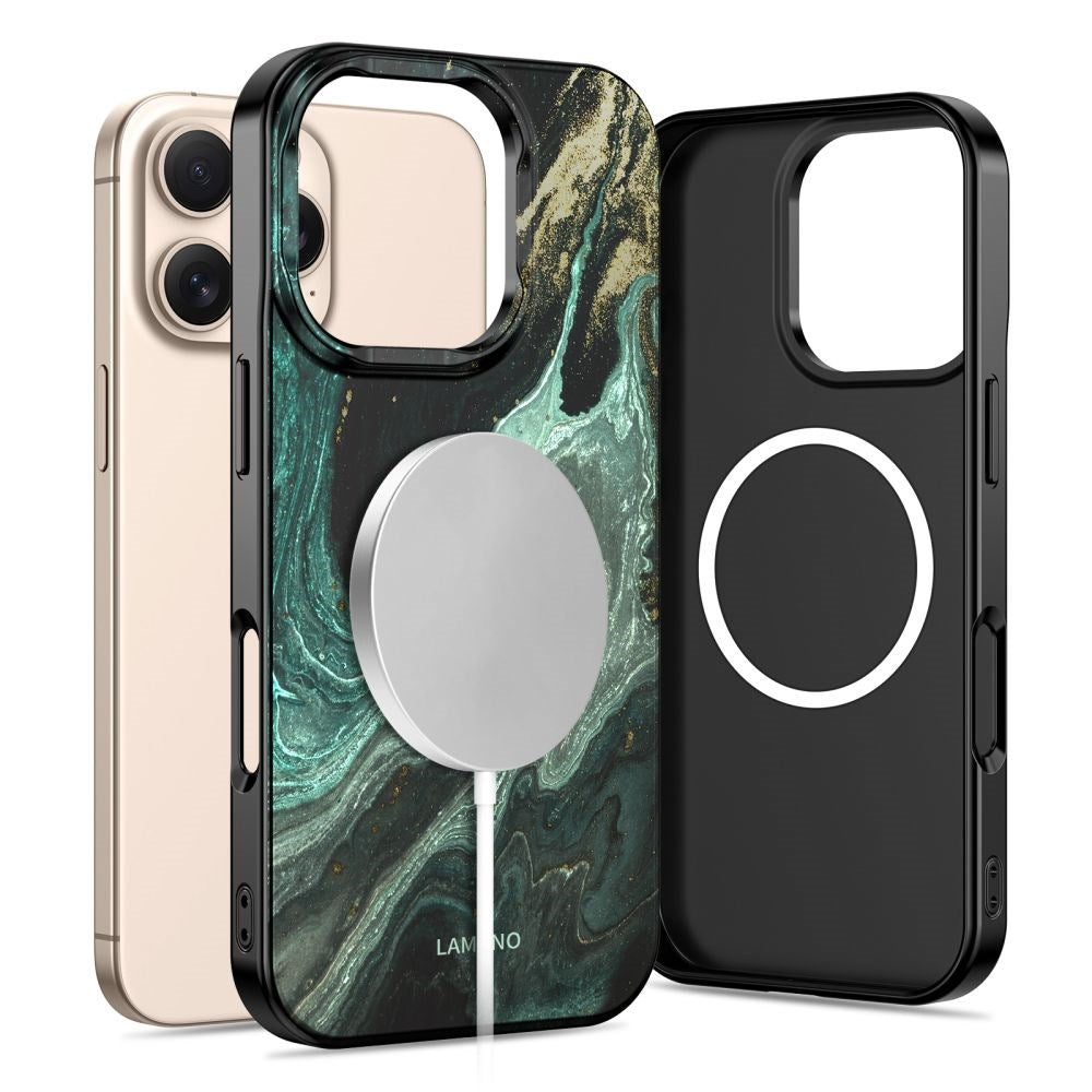 iPhone 16 Pro Tech-Protect Lamano Deksel - MagSafe Kompatibel - Verde Aura