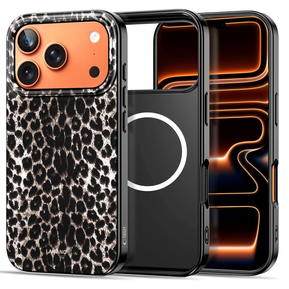 iPhone 17 Pro Tech-Protect Lamano Deksel - MagSafe Kompatibel - Leopard