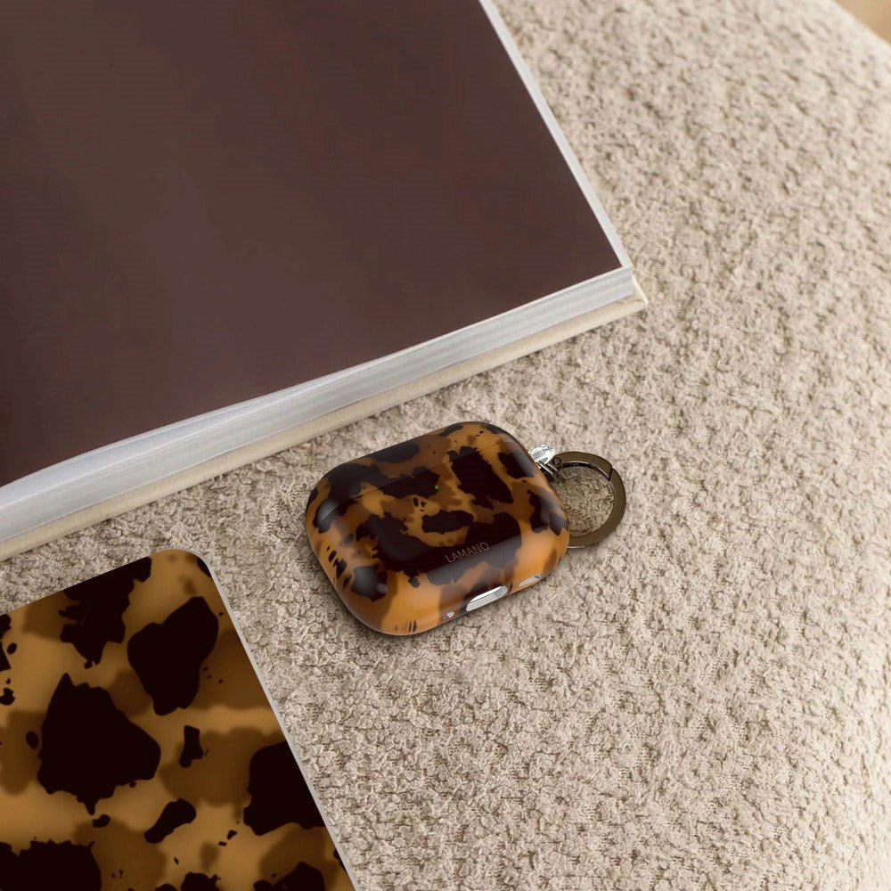 Apple AirPods Pro (3. Gen.) Tech-Protect Lamano Deksel med Nøkkelring - Panther