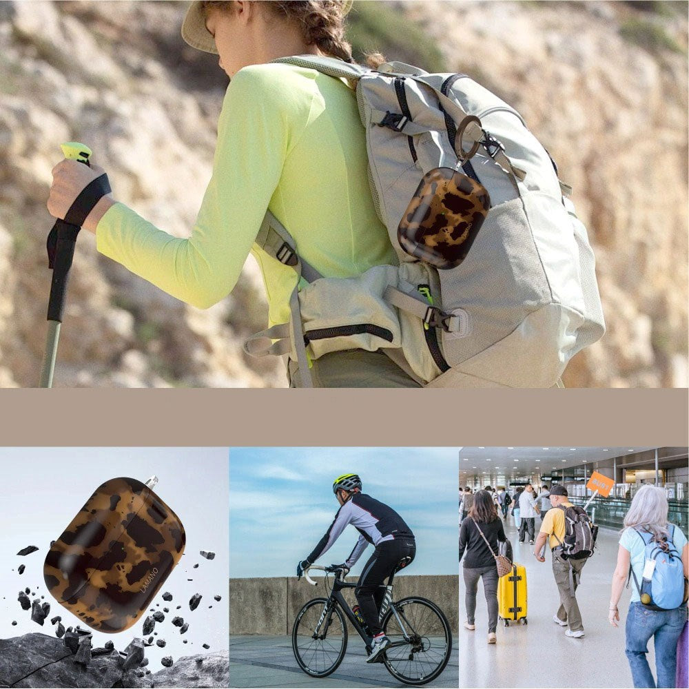 Apple AirPods Pro (3. Gen.) Tech-Protect Lamano Deksel med Nøkkelring - Panther