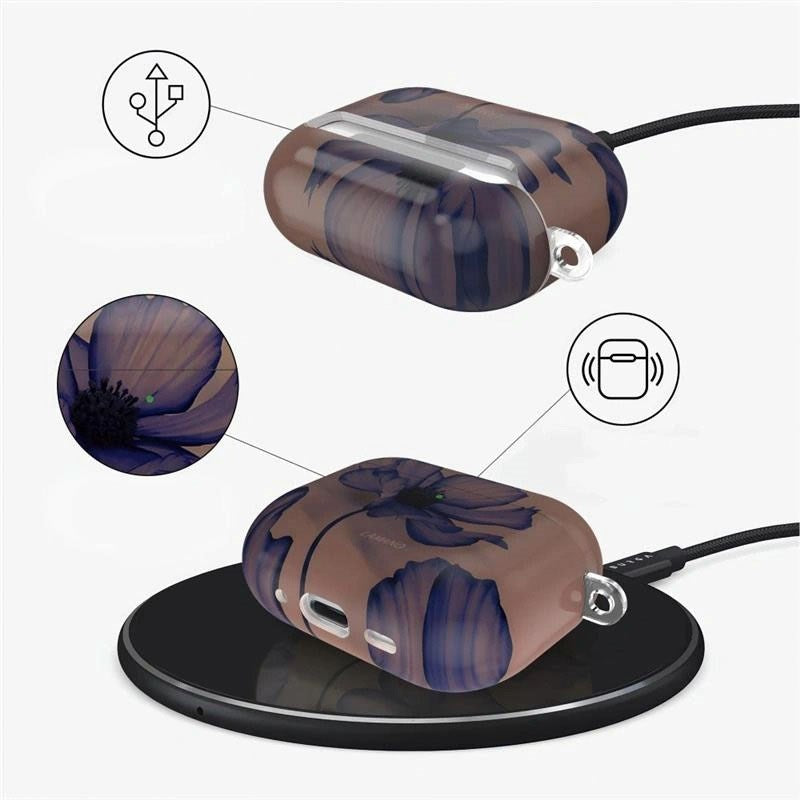 Apple AirPods Pro (3. Gen.) Tech-Protect Lamano Deksel med Nøkkelring - Velvet Night