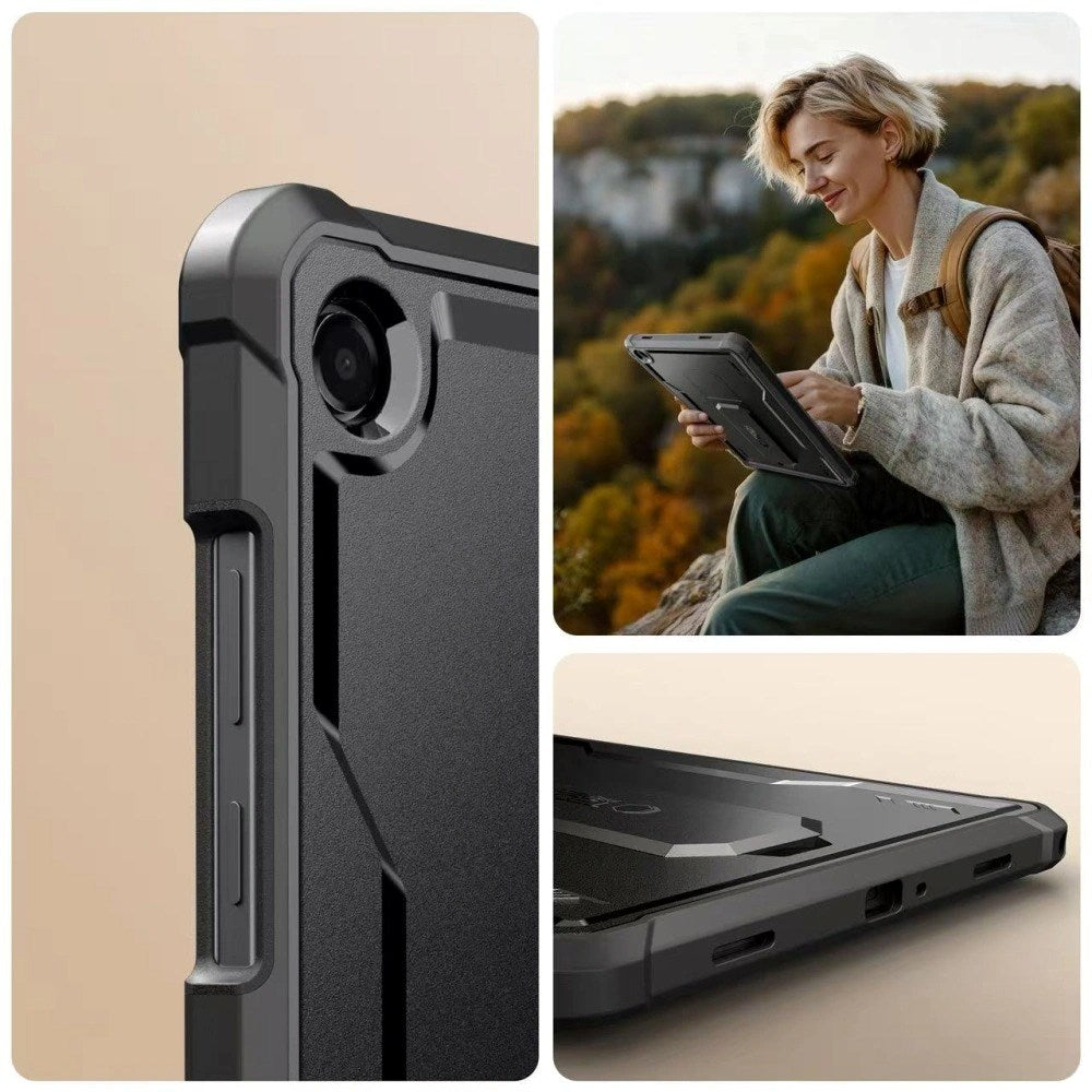Samsung Galaxy Tab A11+ (Plus) / A9+ (Plus) Tech-Protect Kevlar Pro Deksel med Innebygd Skjermbeskytter - Svart