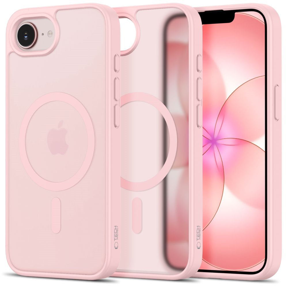 iPhone 17e / 16e Tech-Protect BasicMag Hybrid Deksel - MagSafe Kompatibel - Matt Rosa