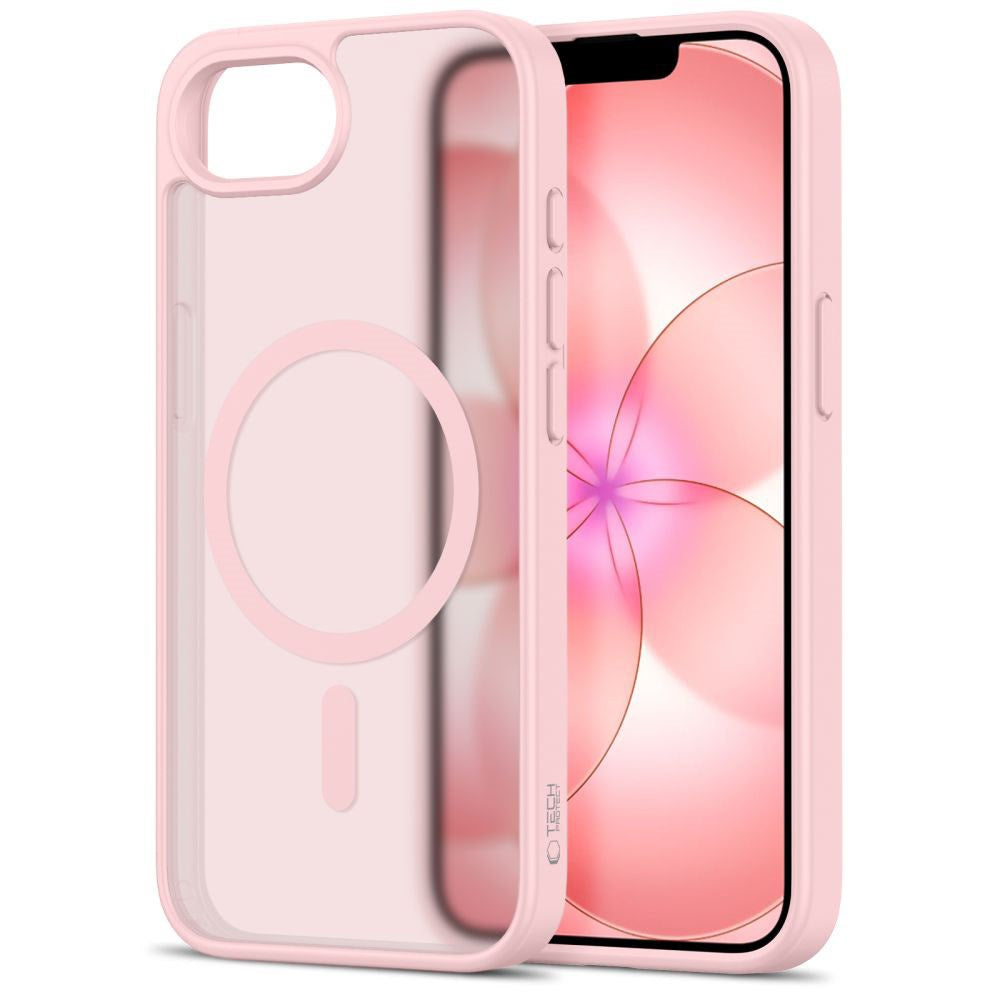 iPhone 17e / 16e Tech-Protect BasicMag Hybrid Deksel - MagSafe Kompatibel - Matt Rosa