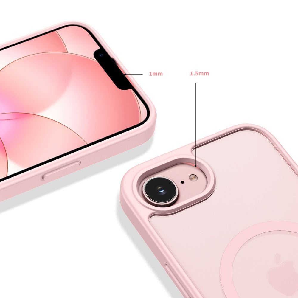 iPhone 17e / 16e Tech-Protect BasicMag Hybrid Deksel - MagSafe Kompatibel - Matt Rosa