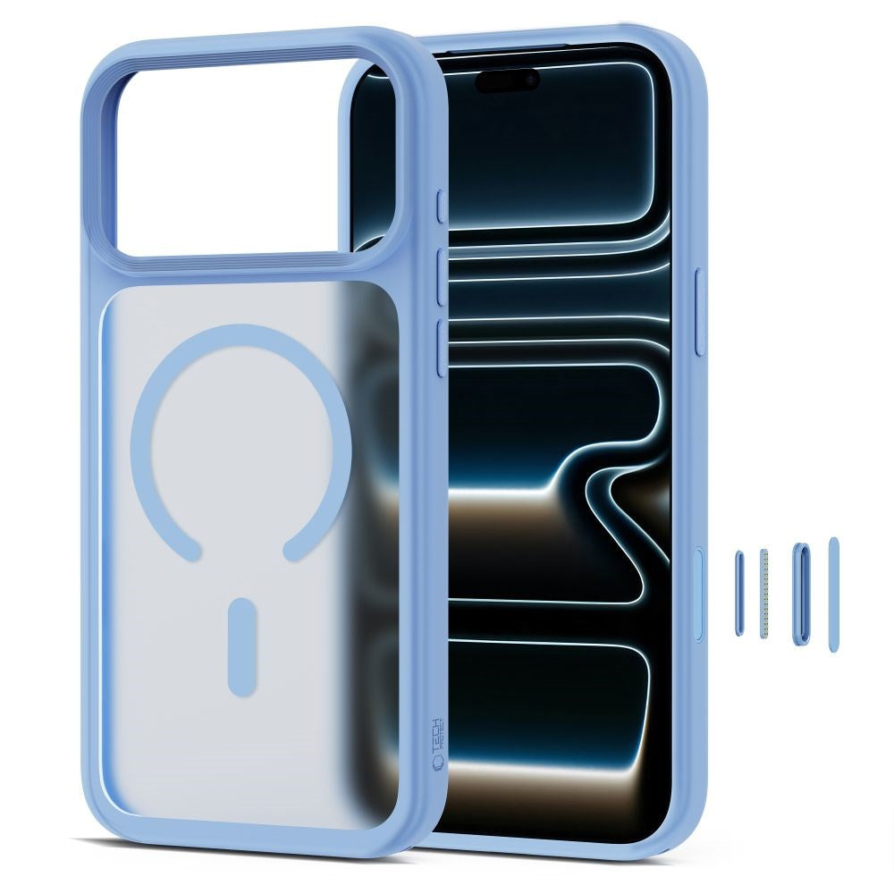 iPhone 18 Pro Max / 17 Pro Max Tech-Protect MagMat Deksel - MagSafe Kompatibel - Matt Lyseblå