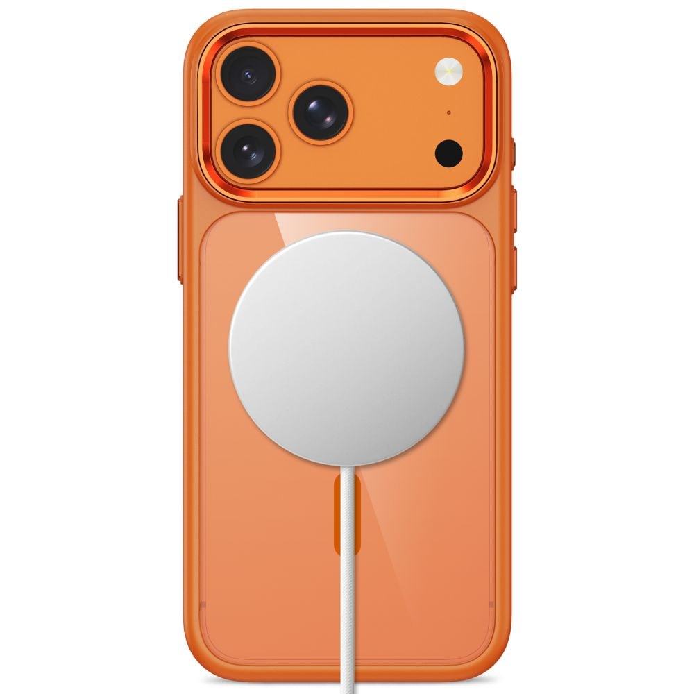 iPhone 18 Pro / 17 Pro Tech-Protect MagMat Deksel - MagSafe Kompatibel - Gjennomsiktig / Oransje