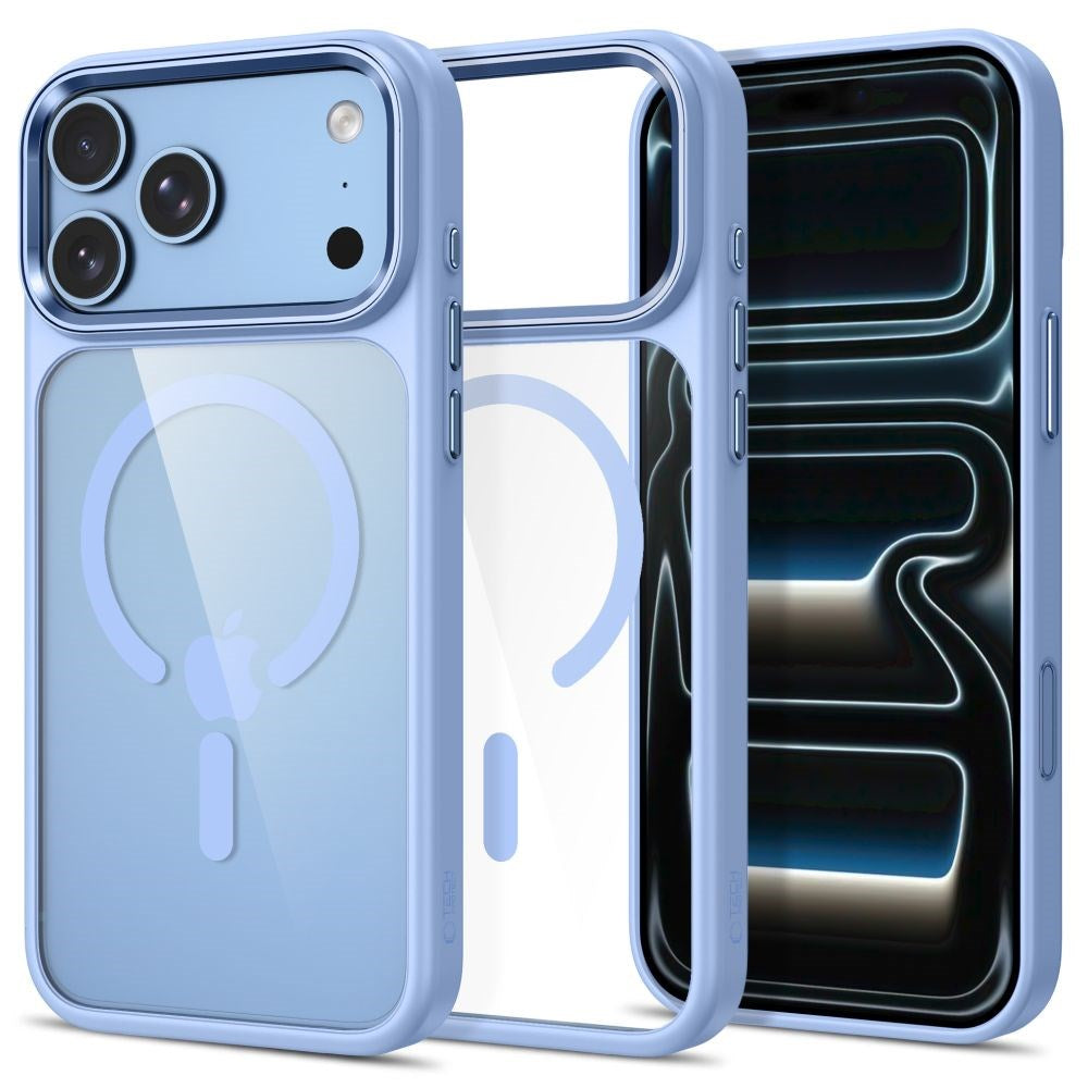 iPhone 18 Pro / 17 Pro Tech-Protect MagMat Deksel - MagSafe Kompatibel - Gjennomsiktig / Lyseblå