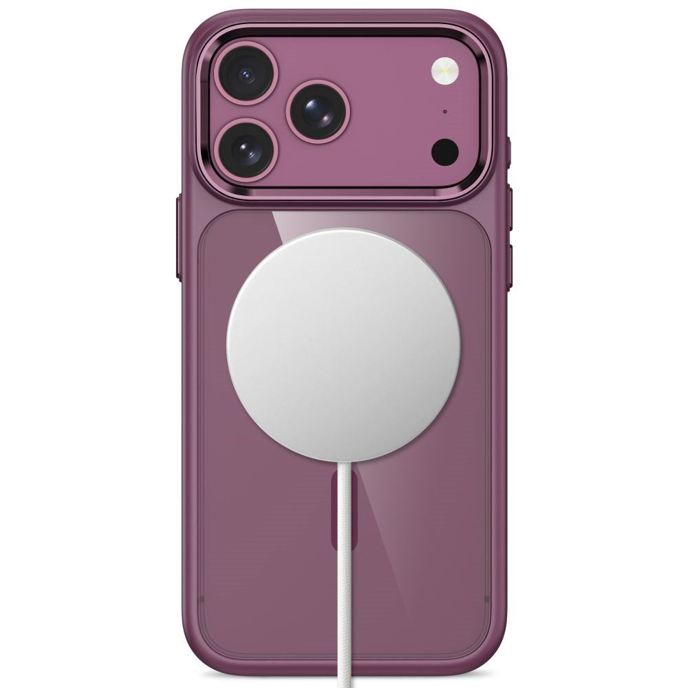 iPhone 18 Pro Max / 17 Pro Max Tech-Protect MagMat Deksel - MagSafe Kompatibel - Gjennomsiktig / Rød