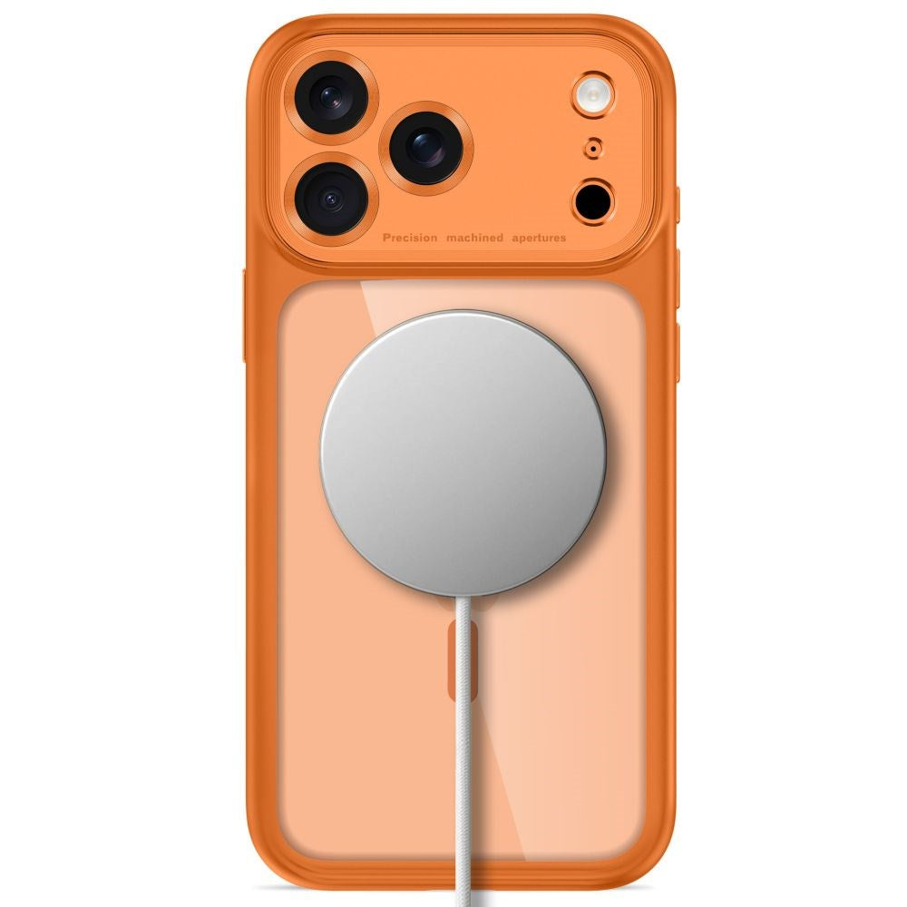 iPhone 18 Pro Max / 17 Pro Max Tech-Protect MagPeak Deksel - MagSafe Kompatibel - Oransje / Gjennomsiktig