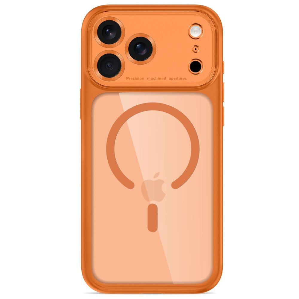 iPhone 18 Pro / 17 Pro Tech-Protect MagPeak Deksel - MagSafe Kompatibel - Oransje / Gjennomsiktig