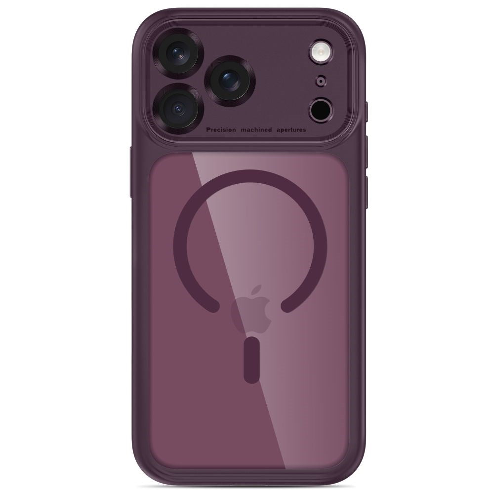 iPhone 18 Pro / 17 Pro Tech-Protect MagPeak Deksel - MagSafe Kompatibel - Rød / Gjennomsiktig
