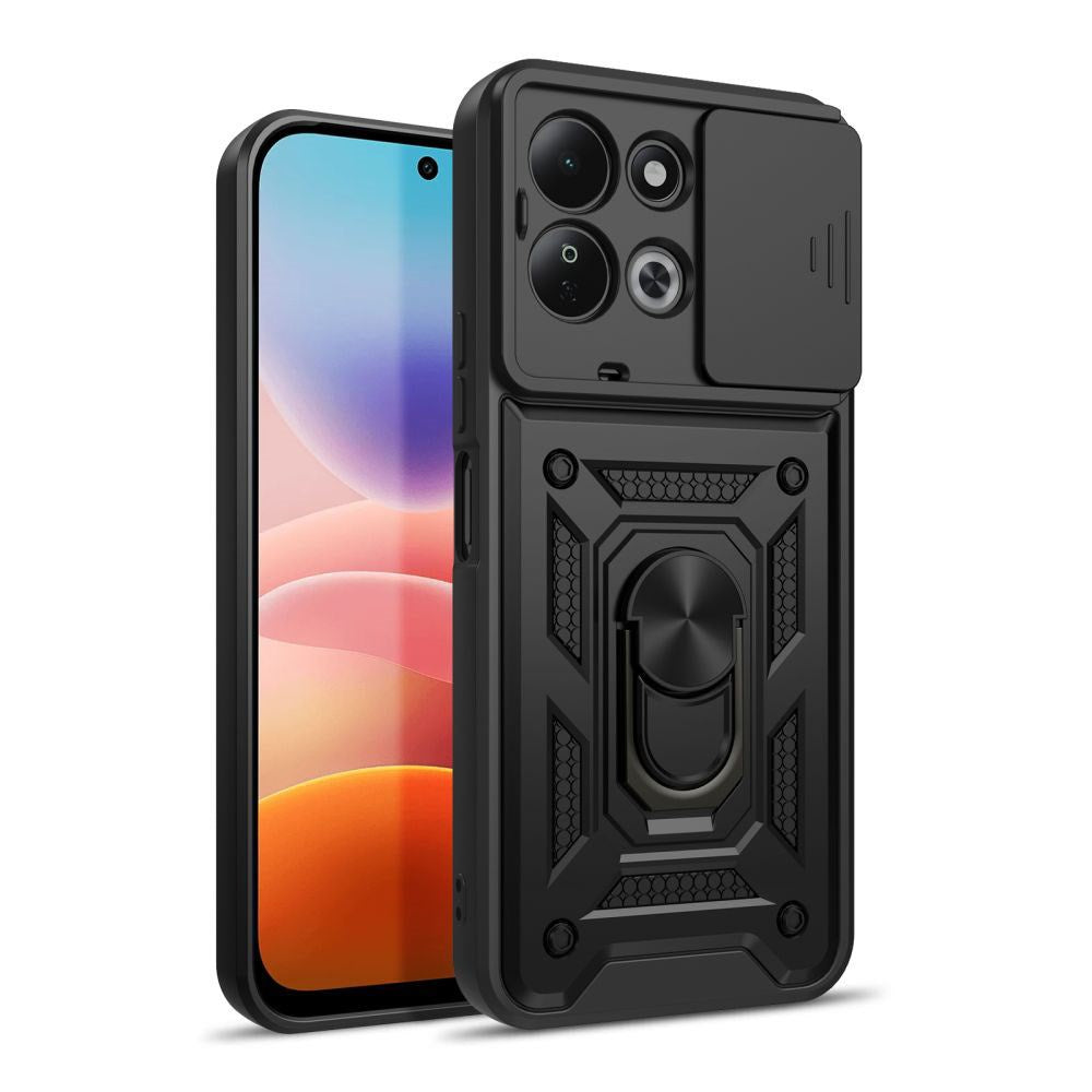 Xiaomi Redmi 17 (5G) / (4G) Tech-Protect Camshield Pro Deksel m. Kameradeksel & Støttefunksjon - Svart