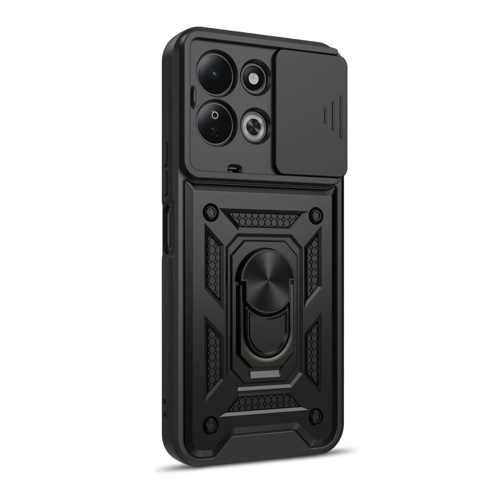 Xiaomi Redmi 17 (5G) / (4G) Tech-Protect Camshield Pro Deksel m. Kameradeksel & Støttefunksjon - Svart