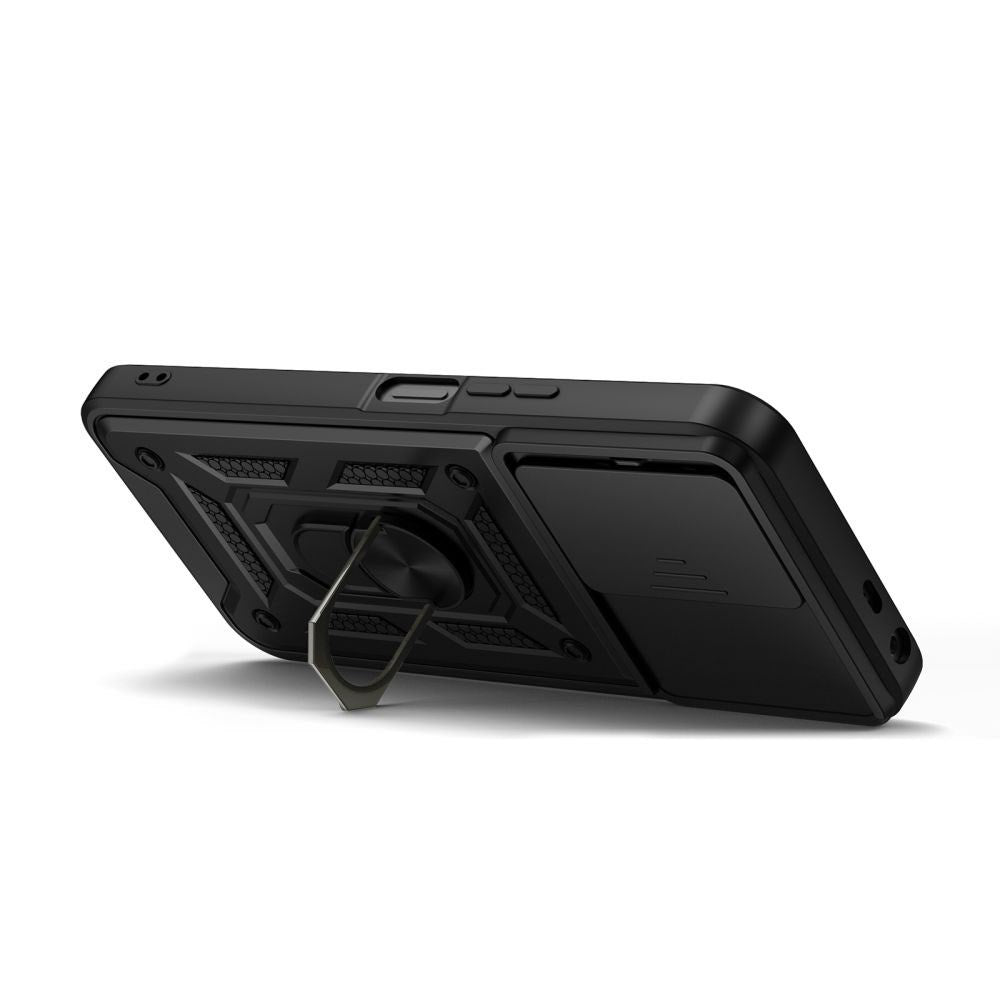 Xiaomi Redmi 17 (5G) / (4G) Tech-Protect Camshield Pro Deksel m. Kameradeksel & Støttefunksjon - Svart