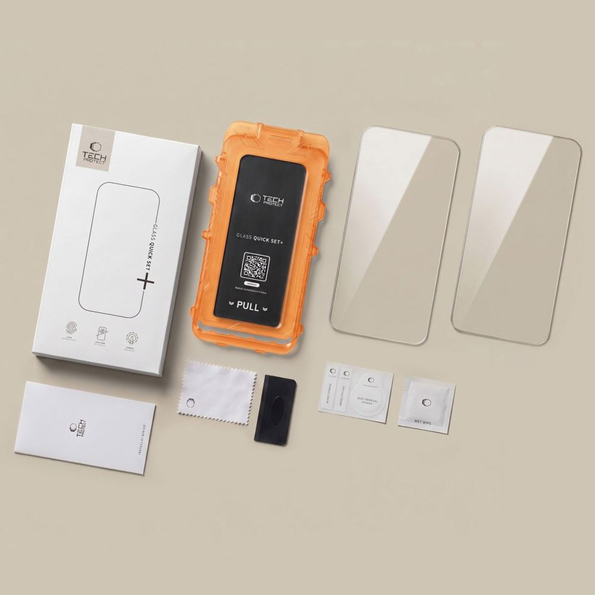 Samsung Galaxy S26 FE Tech-Protect Quick Set+ Beskyttelsesglass - 2 stk - Gjennomsiktig